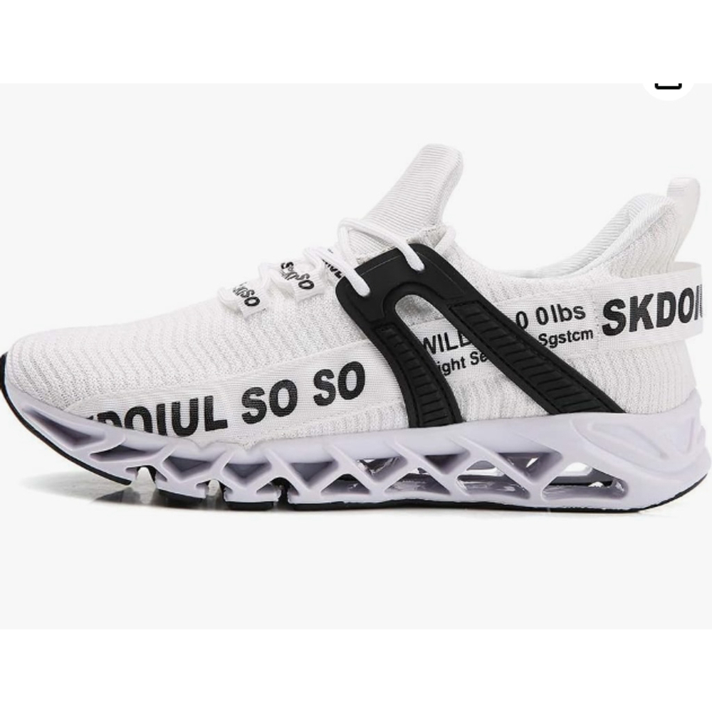 Just So So Women's White Black Fashion Gym Sneaker Shoes Sz 38 US 7.5/8